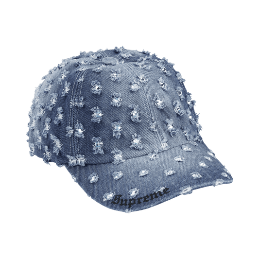 Supreme Hole Punch Rhinestone Denim 6-Panel 'Washed Indigo' – FW26H32-WASHED-INDIGO-ONE-SIZE – product image