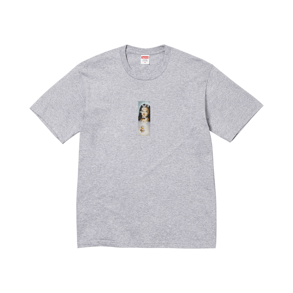 Supreme Prayer Card Box Logo Tee 'Heather Grey' – FW26T68-HEATHER-GREY-S – product image