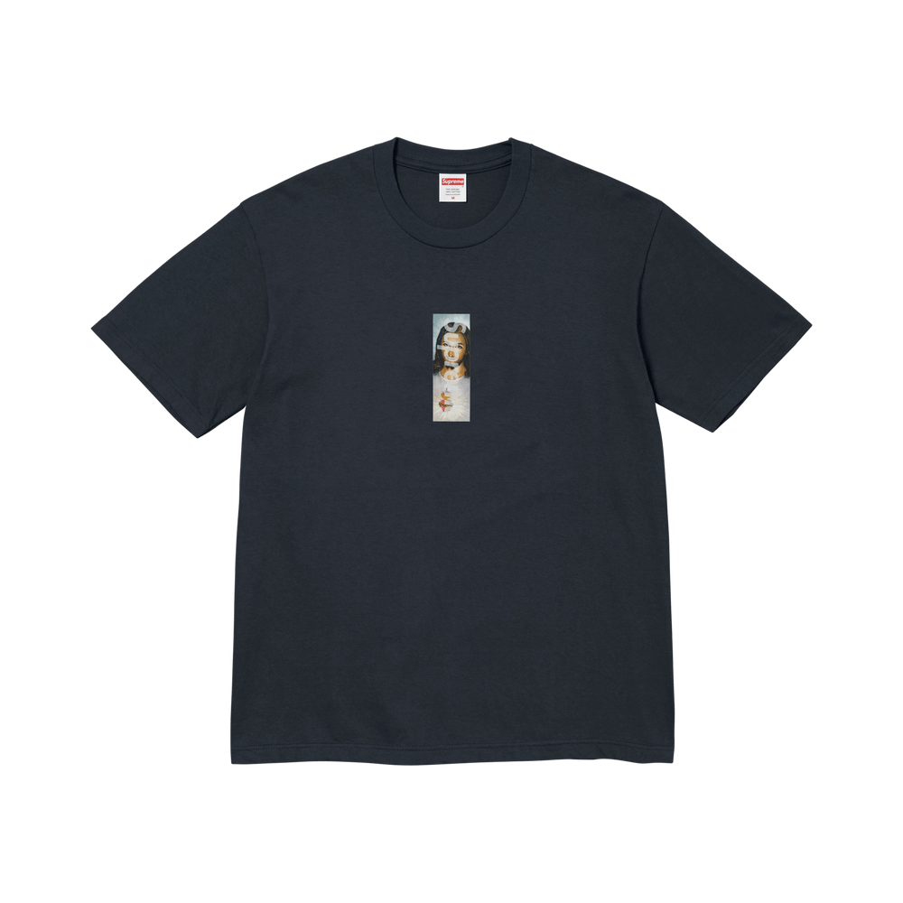 Supreme Prayer Card Box Logo Tee 'Navy' – FW26T68-NAVY-S – product image