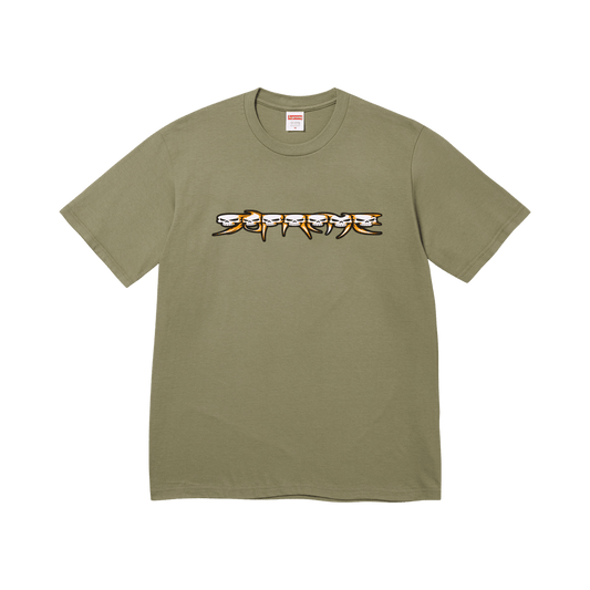 Supreme Skulls Spellout Tee 'Light Olive' – FW26T24-LIGHT-OLIVE-S – product image