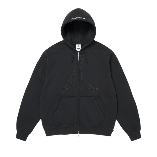 Supreme x Jordan Zip Up Hooded Sweatshirt 'Black' – SS26SW24-BLACK-S – product image