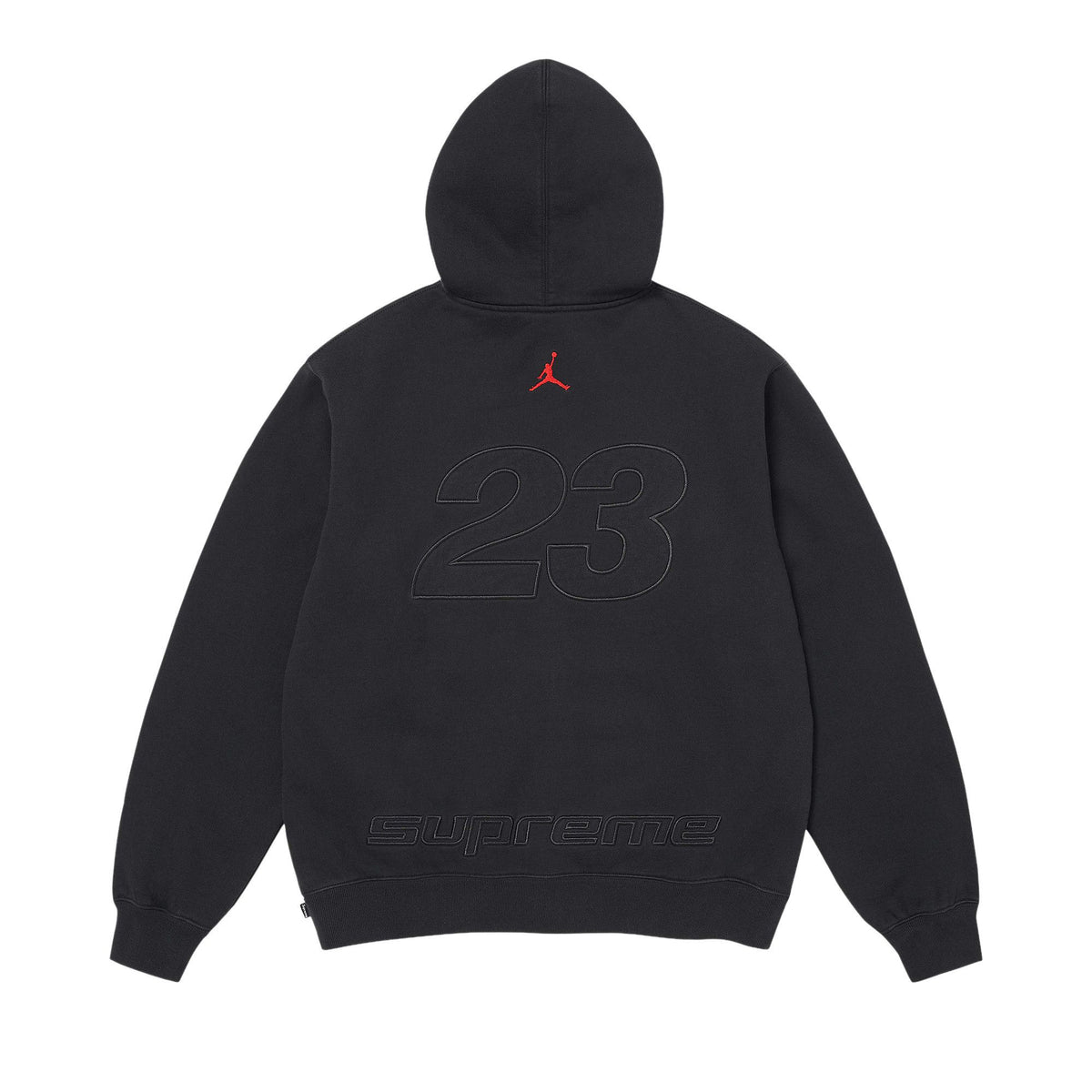 Supreme x Jordan Zip Up Hooded Sweatshirt 'Black' – SS26SW24-BLACK-S – product view 2