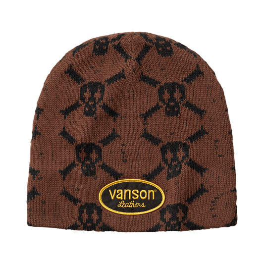 Supreme x Vanson Leathers Skull Beanie 'Brown' – FW26BN15-BROWN-ONE-SIZE – product image