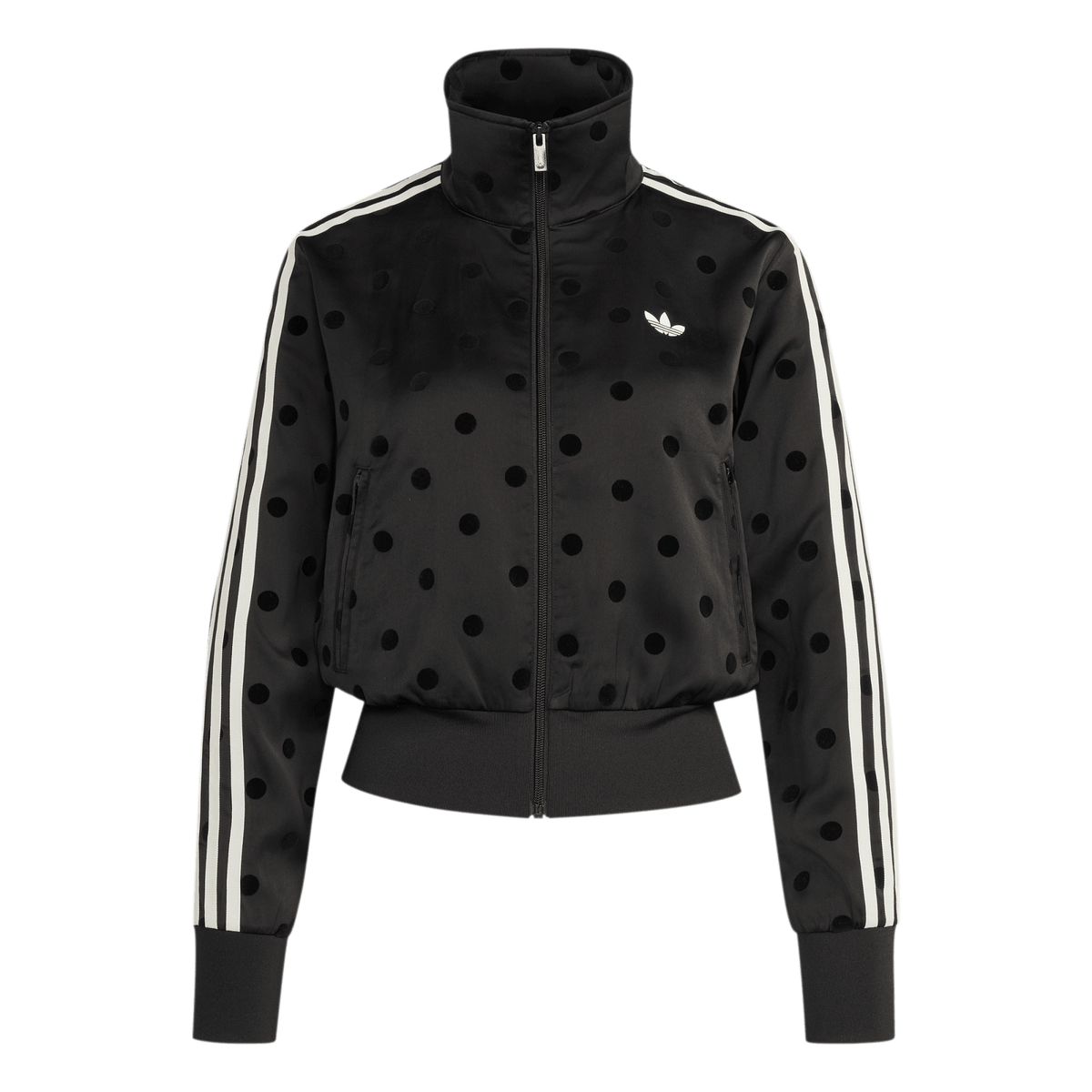 adidas Satin Polka Dots TT Track Jacket Black (Women's) – KV1166-XXS – product image