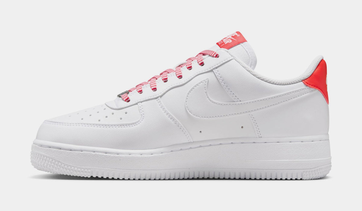 Nike Air Force 1 Low '07 White Pink Foam Metallic Silver Light Crimson Women's angle view