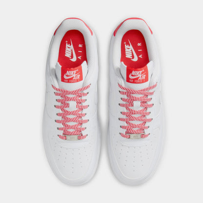 Nike Air Force 1 Low '07 White Pink Foam Metallic Silver Light Crimson Women's top view